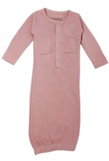 L'oved Baby Organic Cotton Baby Gown-Mauve