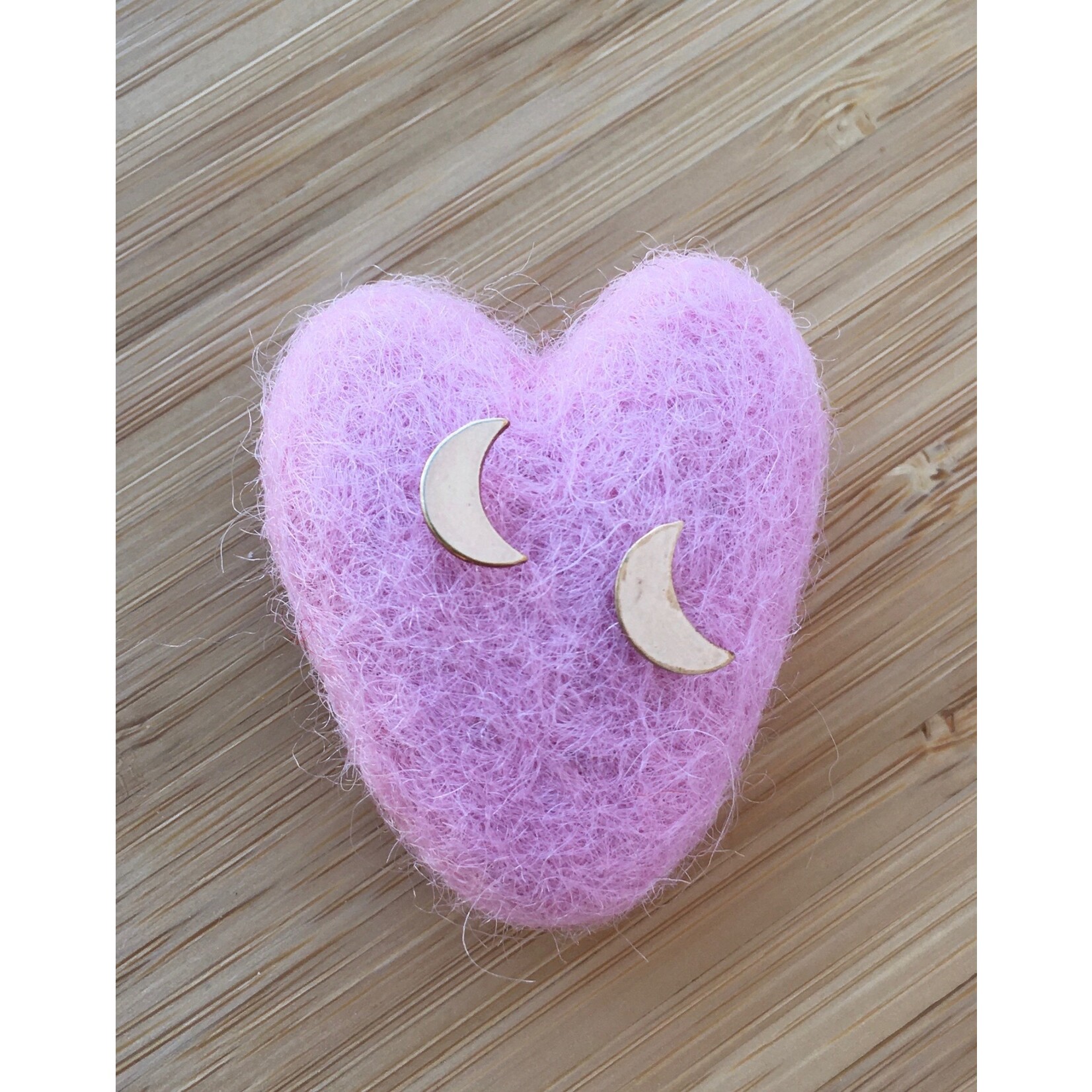 Little Moon Stud Earrings Gold