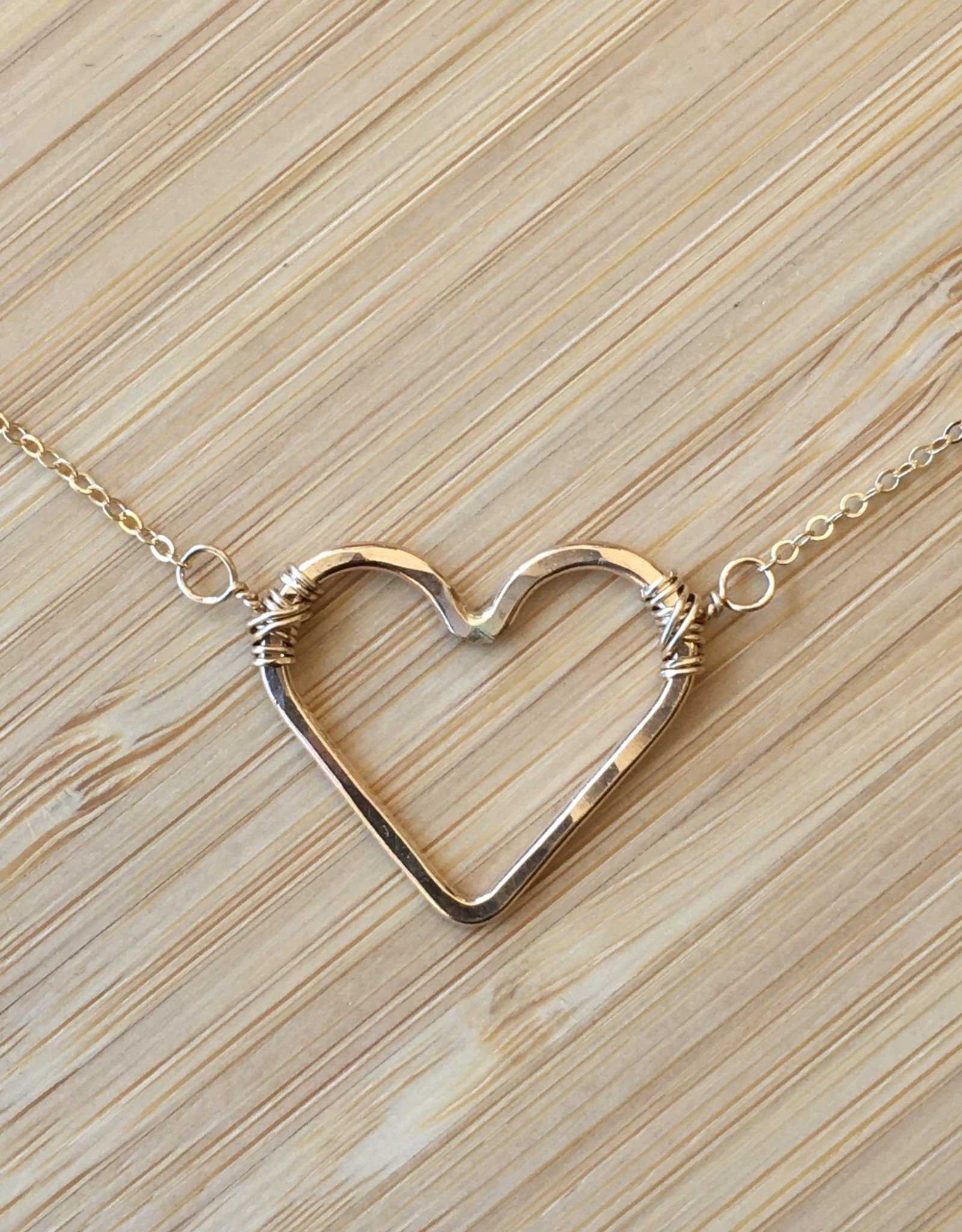 Open Heart Necklace- Gold