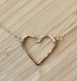 Small Heart Necklace- Gold