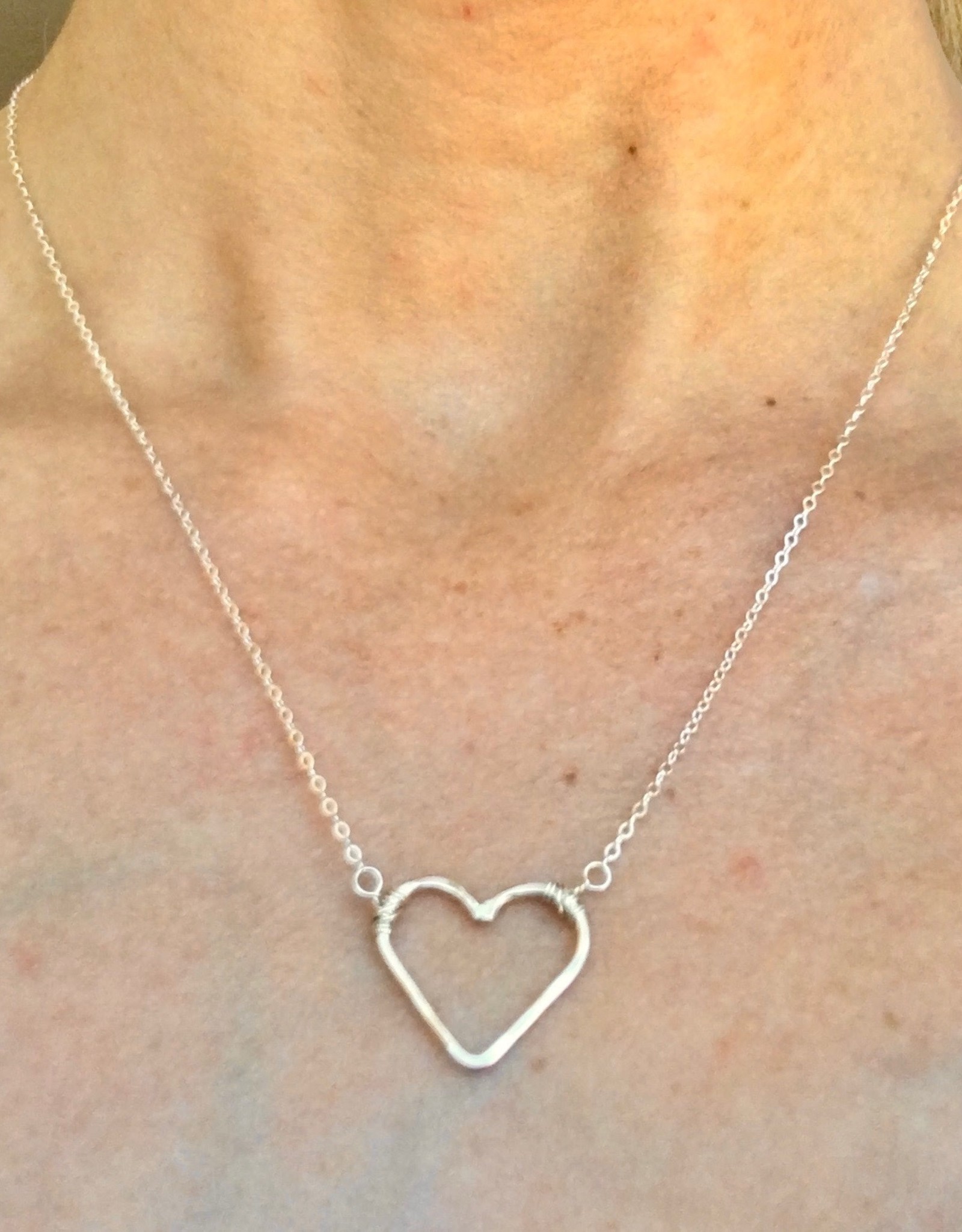 Small Heart Necklace- Silver