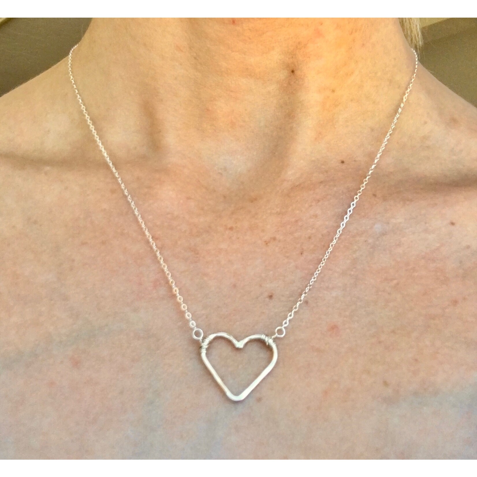 Small Heart Necklace- Silver