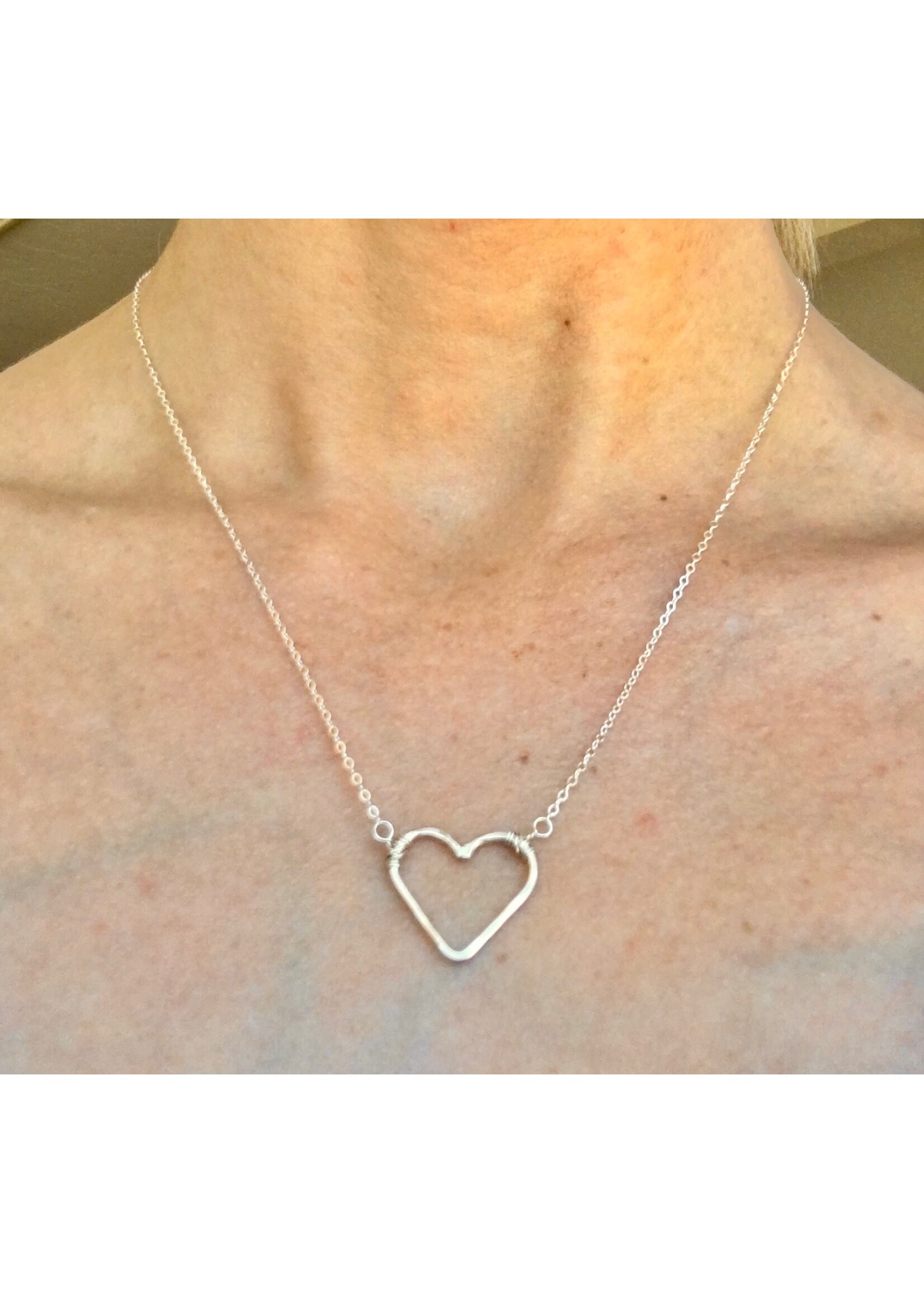 Small Heart Necklace- Silver