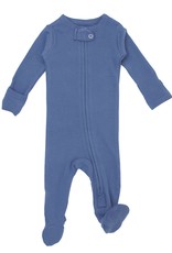 L'oved Baby Organic Zipper Footie- Slate