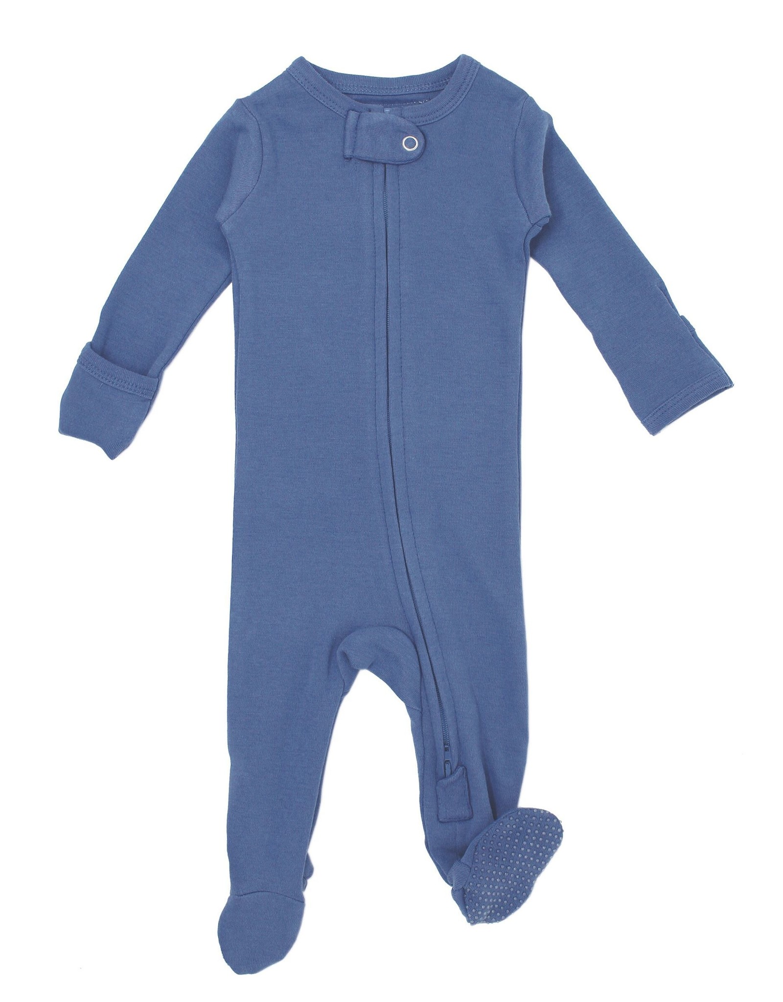 L'oved Baby Organic Zipper Footie- Slate