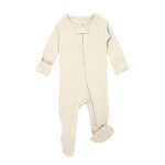 L'oved Baby Organic Zipper Footie- Buttercream