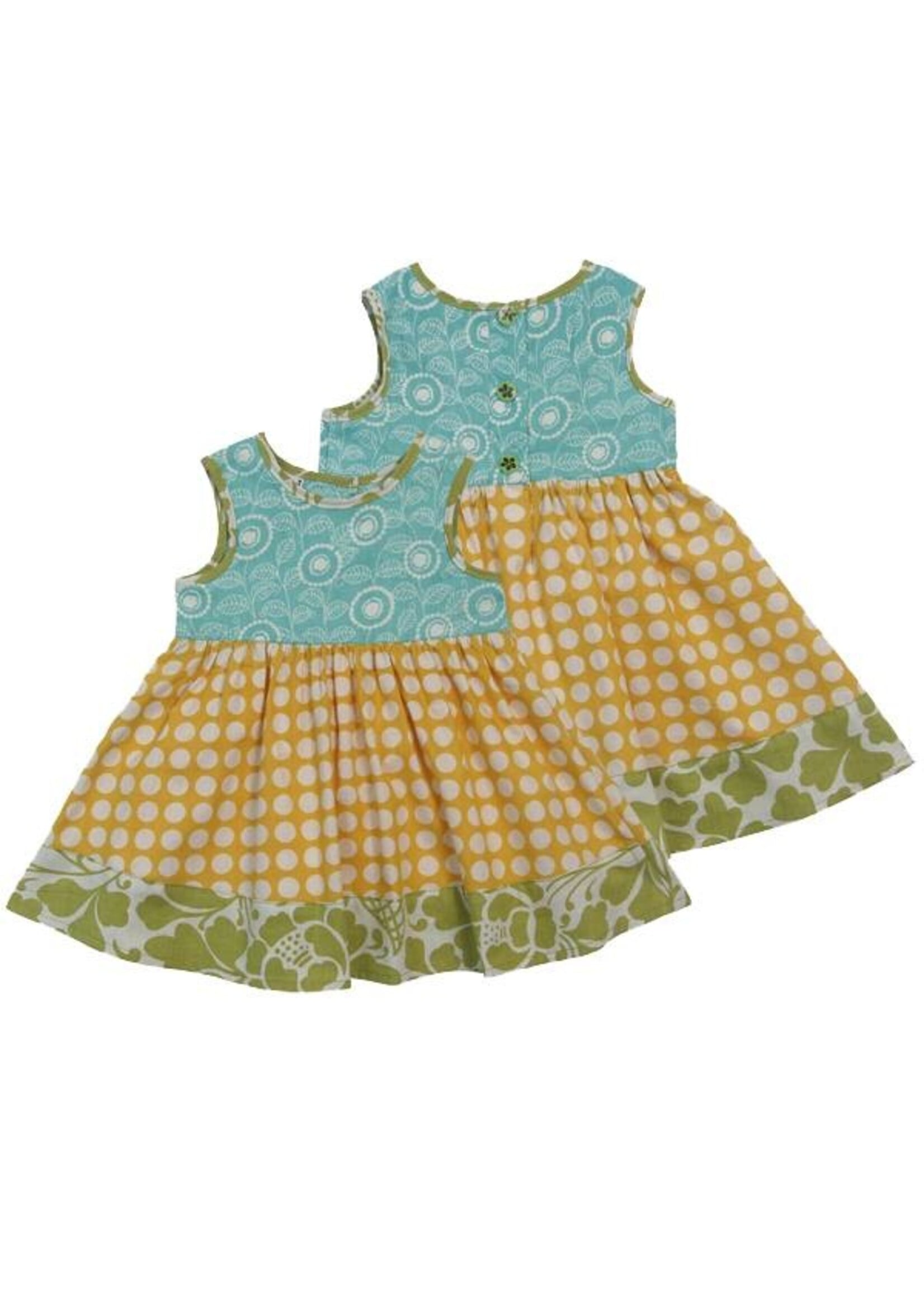 Scrappy Sun Dress- Yellow Dot