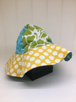 Scrappy Sun Hat- Yellow Dot