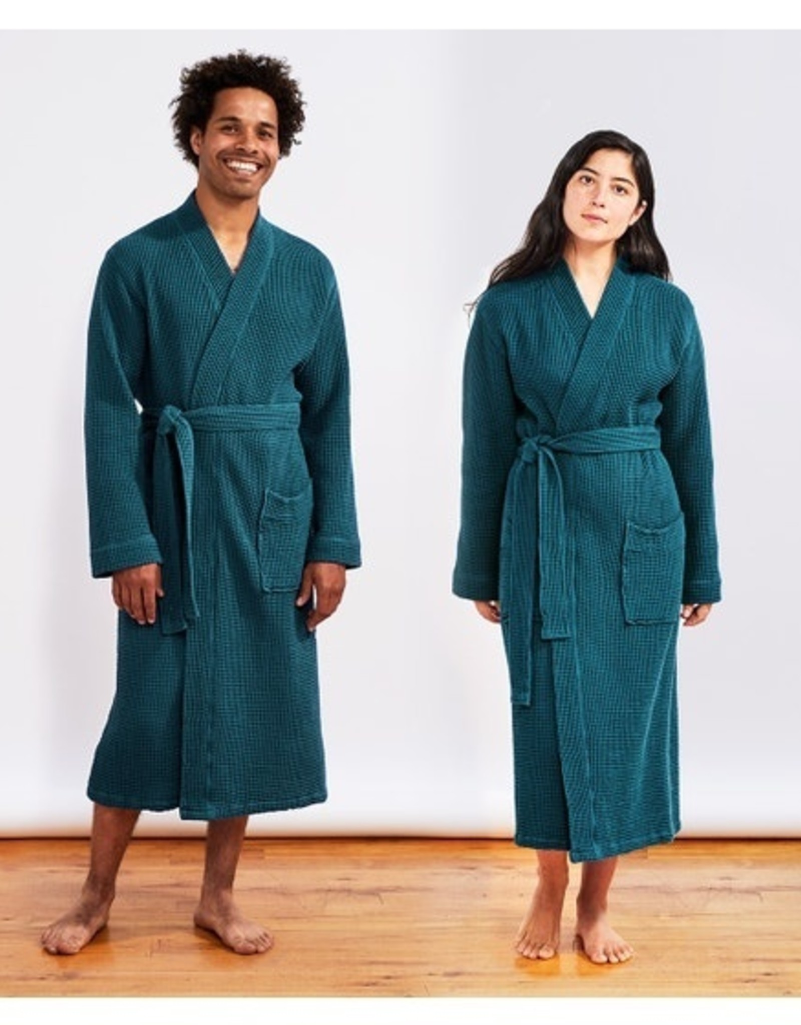 Waffle Robe Deep Ocean