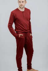 L'oved Baby Men's Thermal Pajama Set Crimson