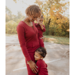 L'oved Baby Women's Thermal Onesie Crimson