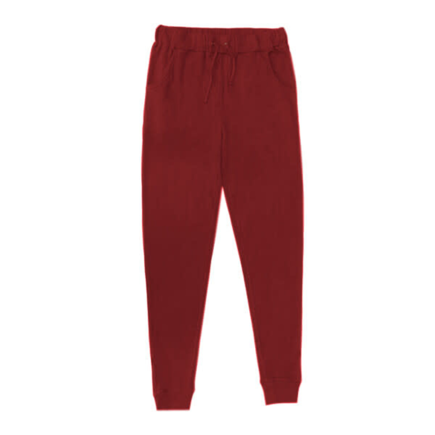 L'oved Baby Men's Thermal Pajama Set Crimson - Extra Small
