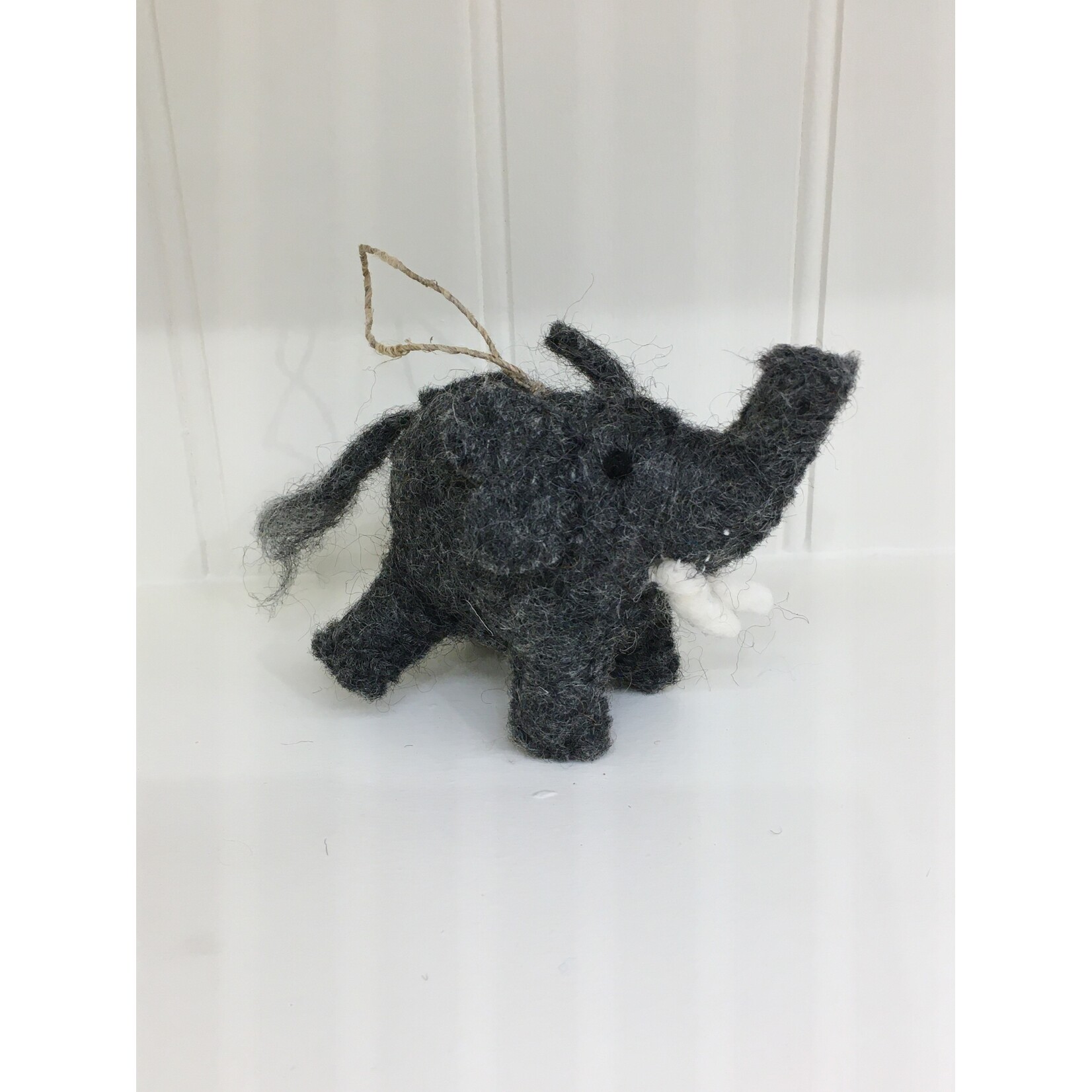 The Winding Road Wool Elephant Ornament