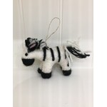 The Winding Road Wool Zebra Ornament