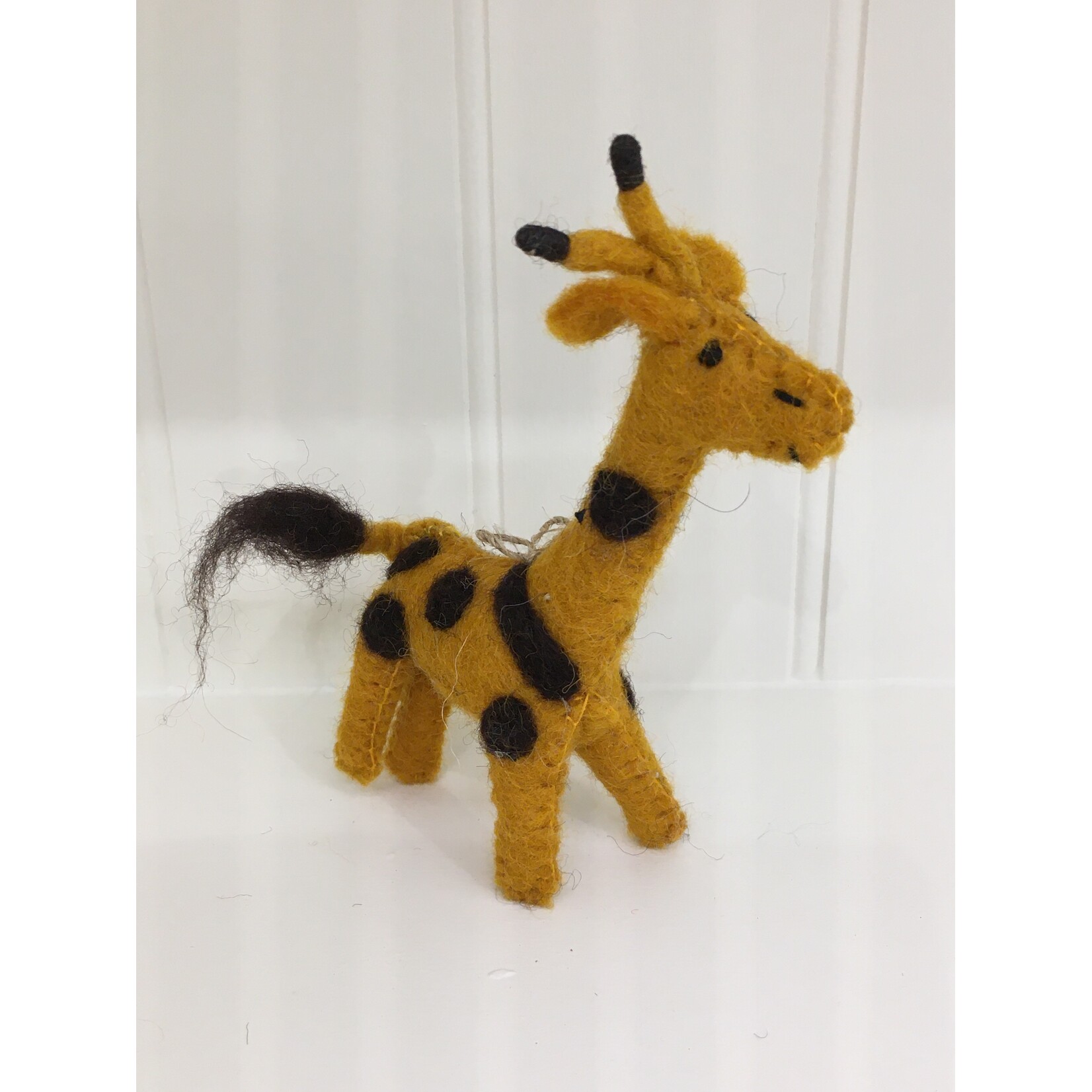 The Winding Road Wool Giraffe Ornament