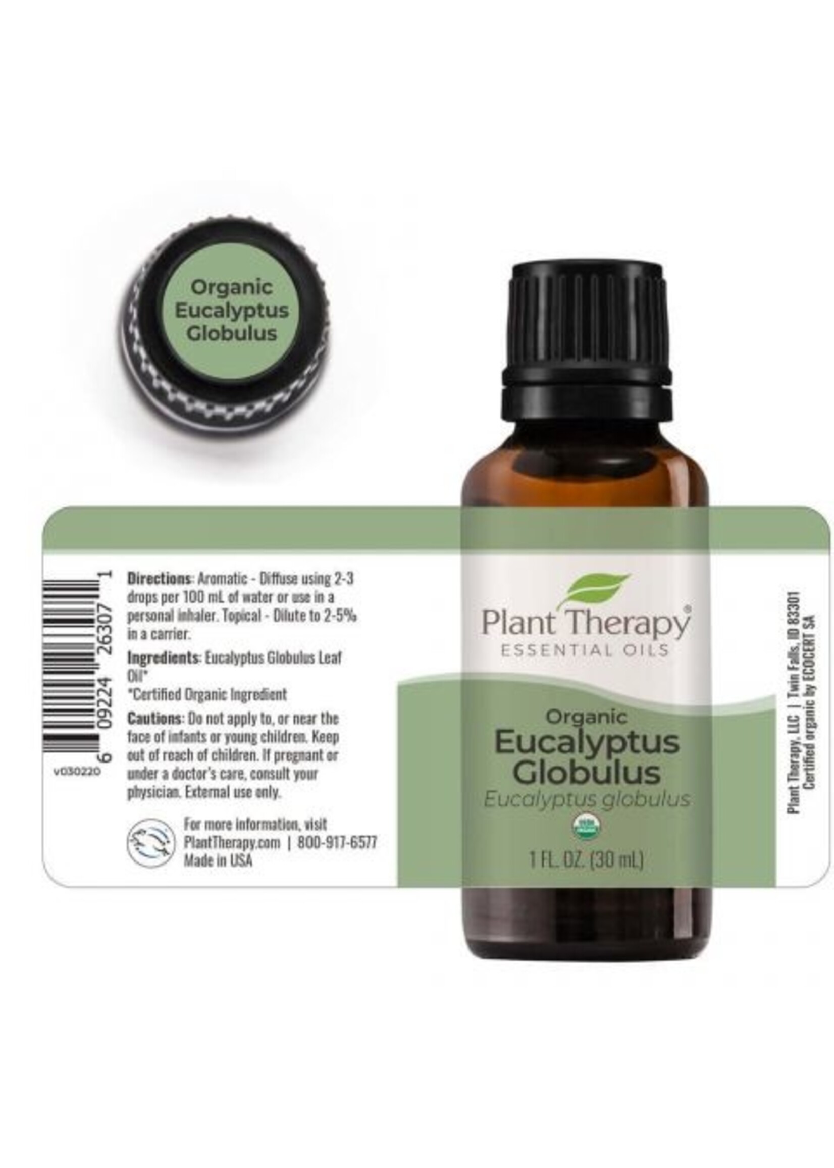 Plant Therapy Organic Eucalyptus Essential Oil 30ml