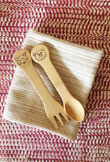 Kids Fork & Spoon Set Engraved with Animals