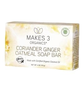 Makes 3 Organic Soap Coriander, Ginger, & Oatmeal