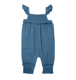L'oved Baby Kids' Muslin Sleeveless Romper Pacific