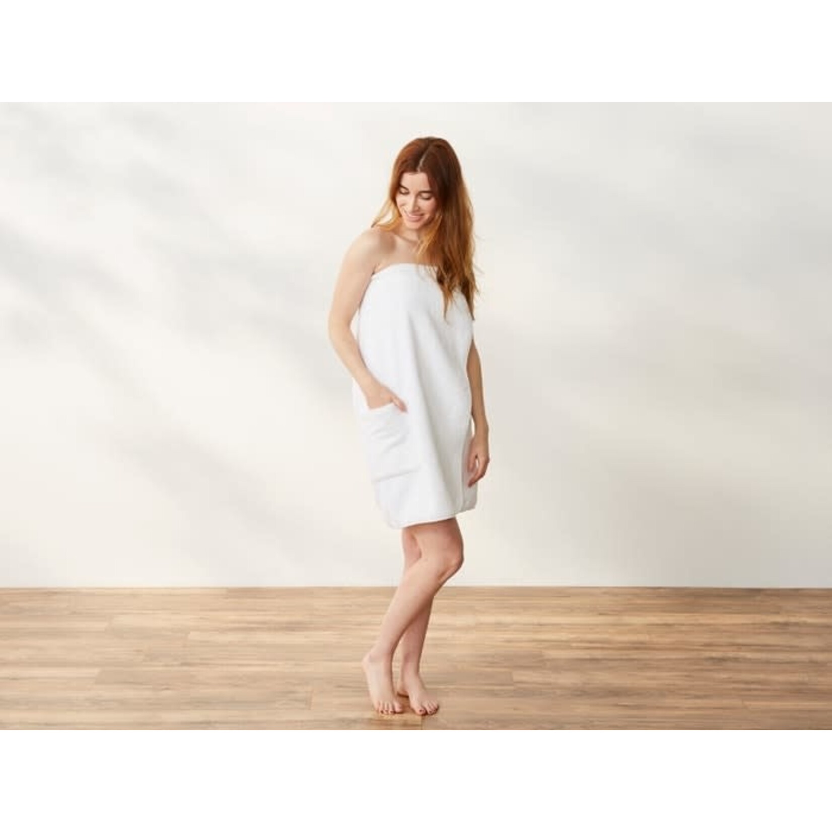 Air Weight Organic Bath Wrap Alpine White