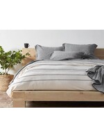 Rippled Stripe Duvet Cover Ivory with Black