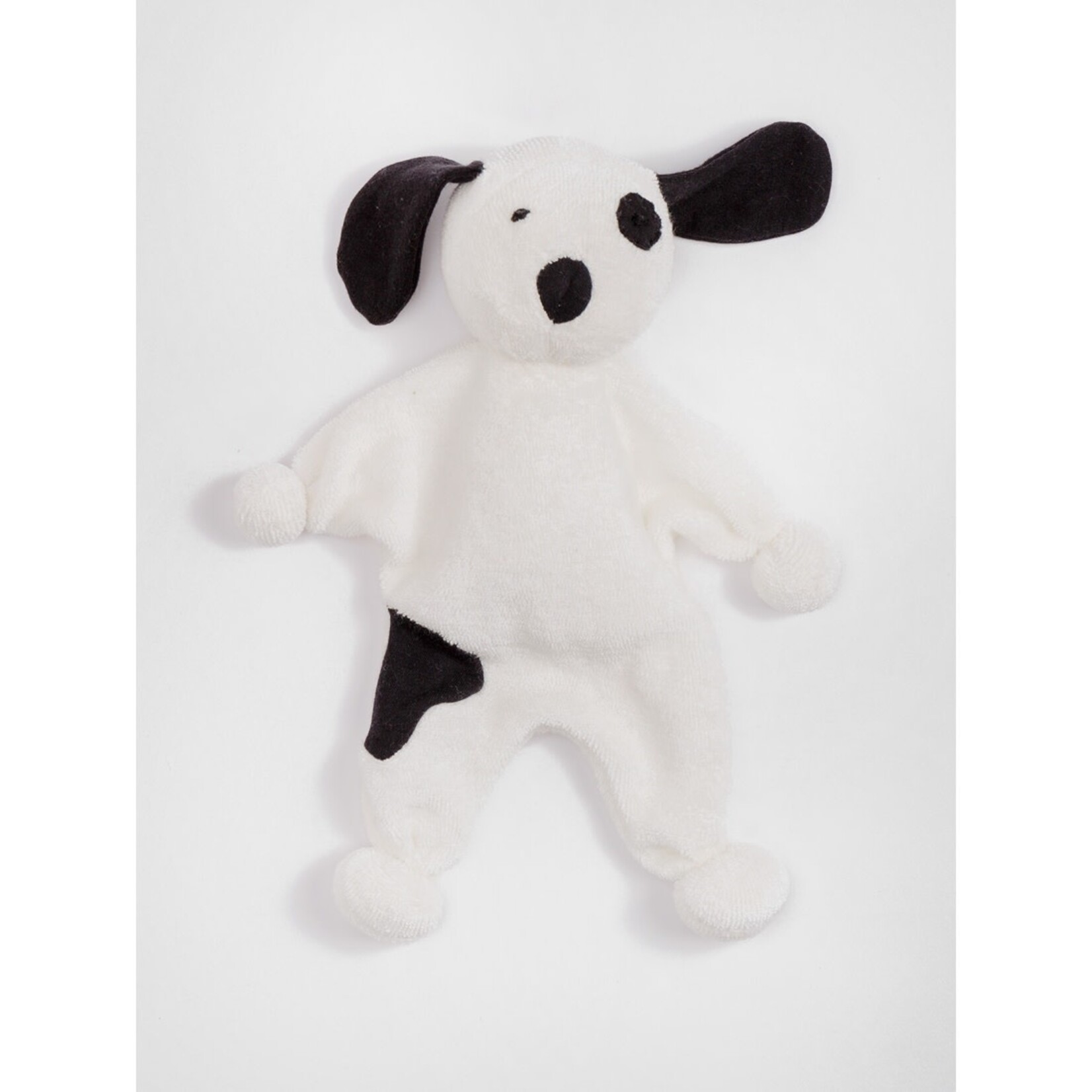 Duke the Dog Lovey Toy - Black and White Spot