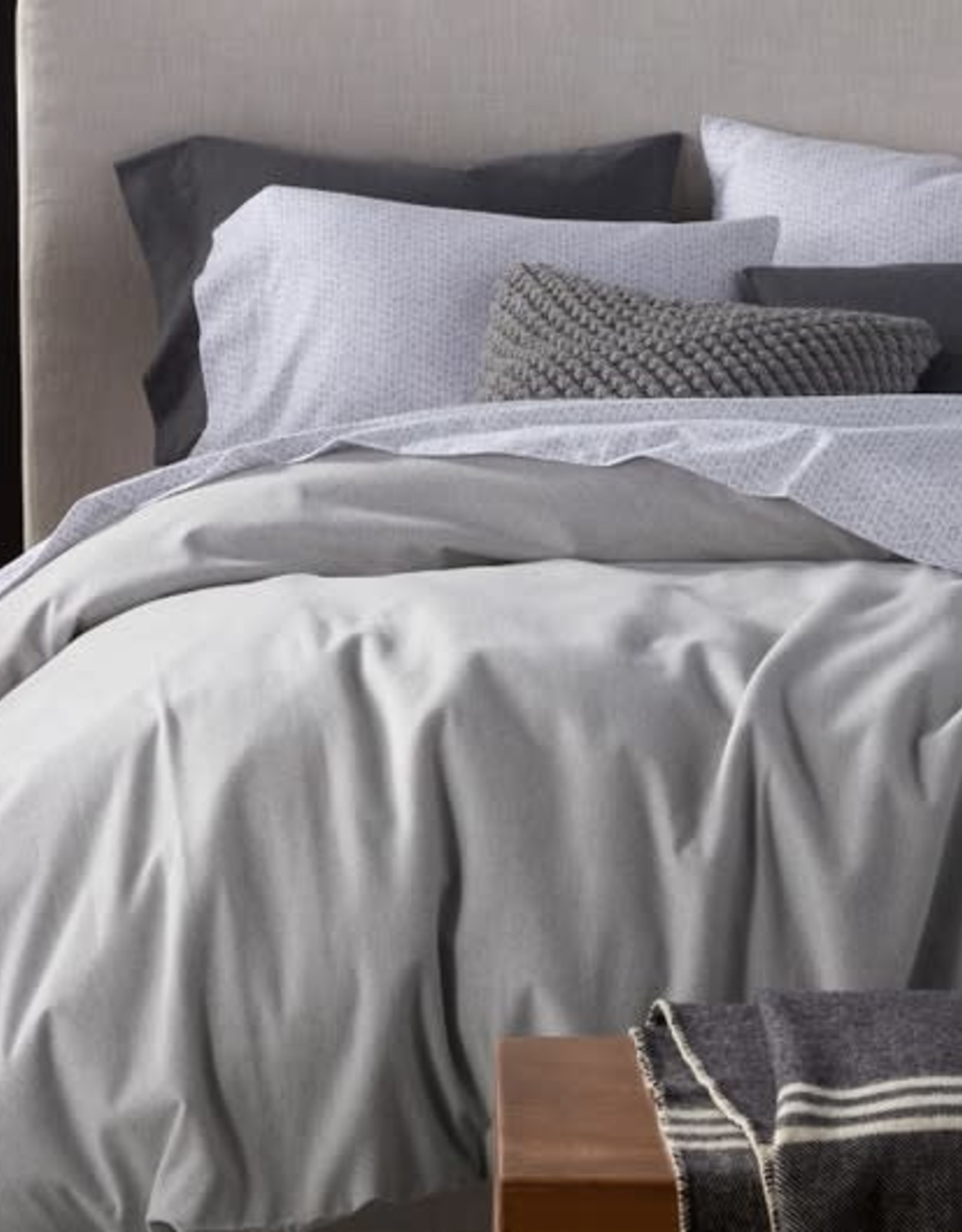 Cloud Brushed Flannel Duvet Cover Pale Gray Heather