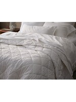 Diamond Stitched Organic Cotton Comforter White