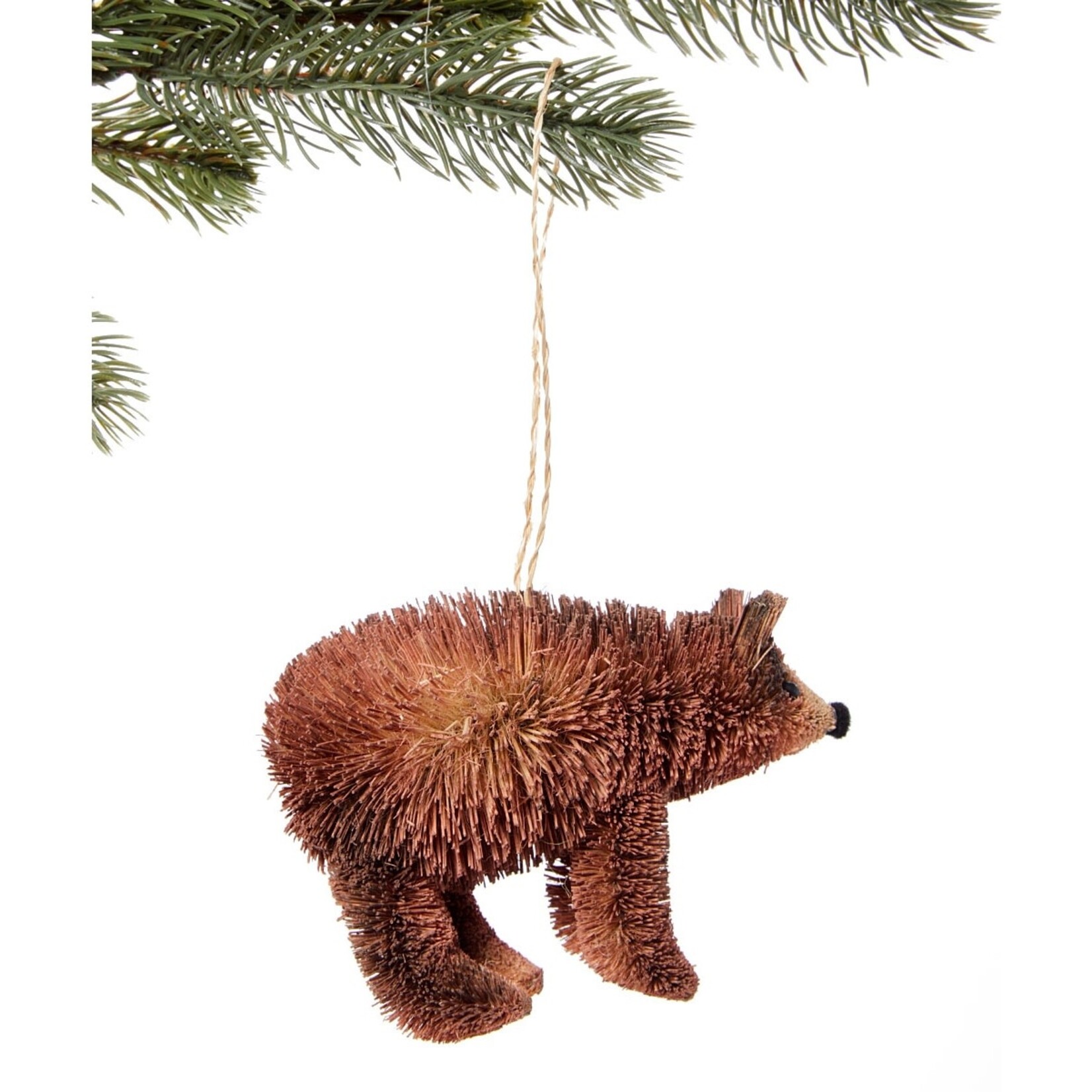 Silk Road Bazaar Bottle Brush Bear Ornament