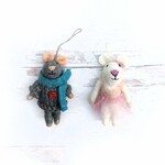 Friendsheep Wool Mouse Ornaments - Lulu or Marty
