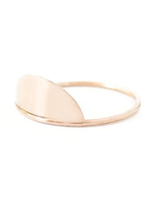 Favor Jewelry Semi Circle Fragment Ring Rose Gold