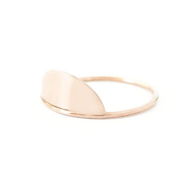 Favor Jewelry Semi Circle Fragment Ring Rose Gold