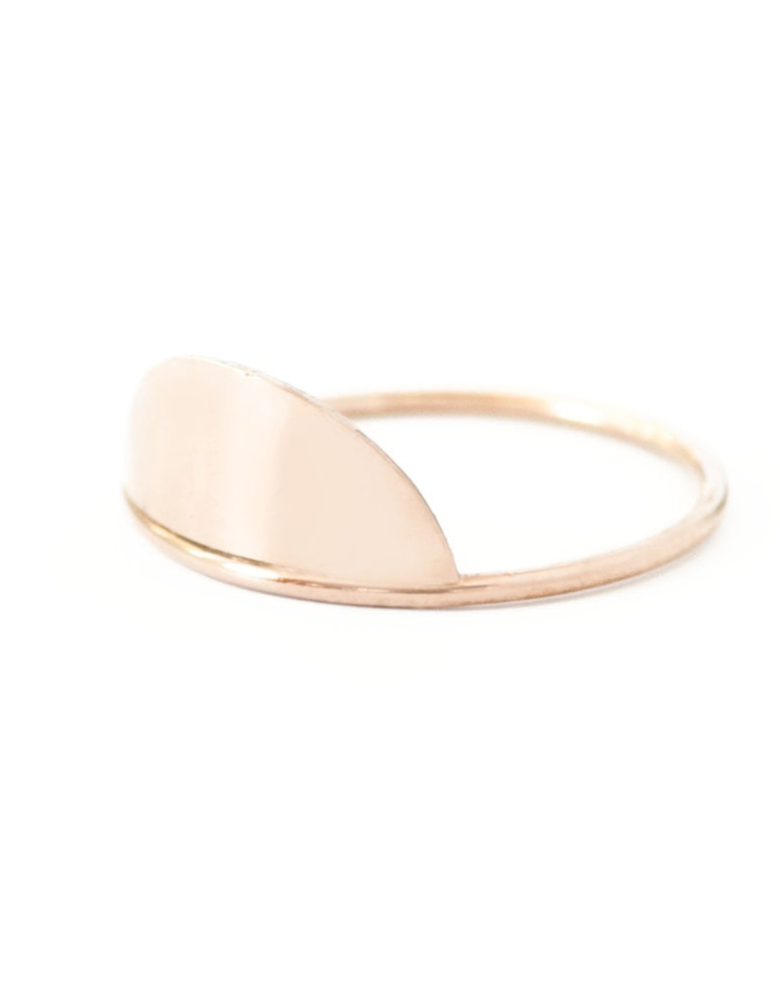 Favor Jewelry Semi Circle Fragment Ring Rose Gold