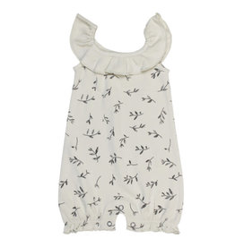 L'oved Baby Printed Bubble Romper Stone Flower