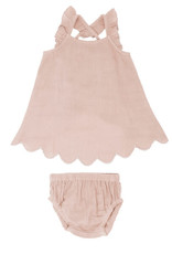 L'oved Baby Muslin Tunic Top & Bloomer Set Rosewater