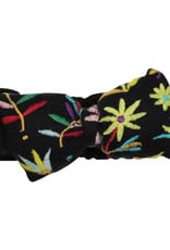 L'oved Baby Embroidered Bowtie Headband Black Floral