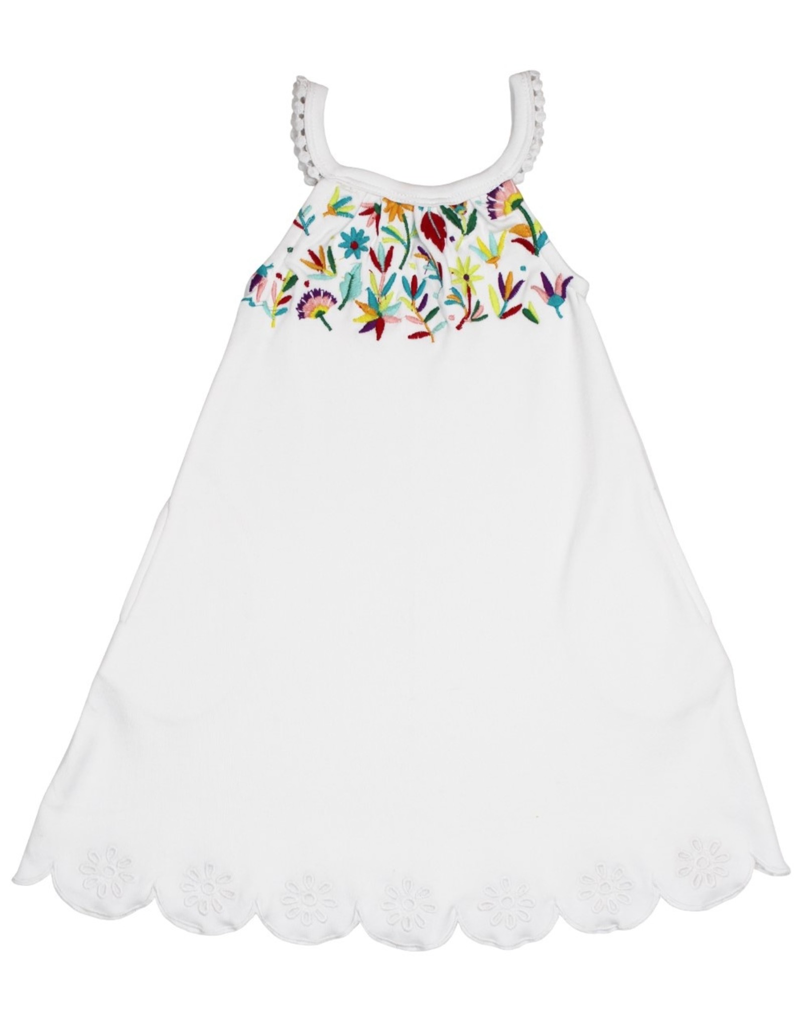 L'oved Baby Kids' Embroidered Twirl Dress White Floral