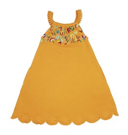 L'oved Baby Baby Embroidered Twirl Dress Tangerine Floral