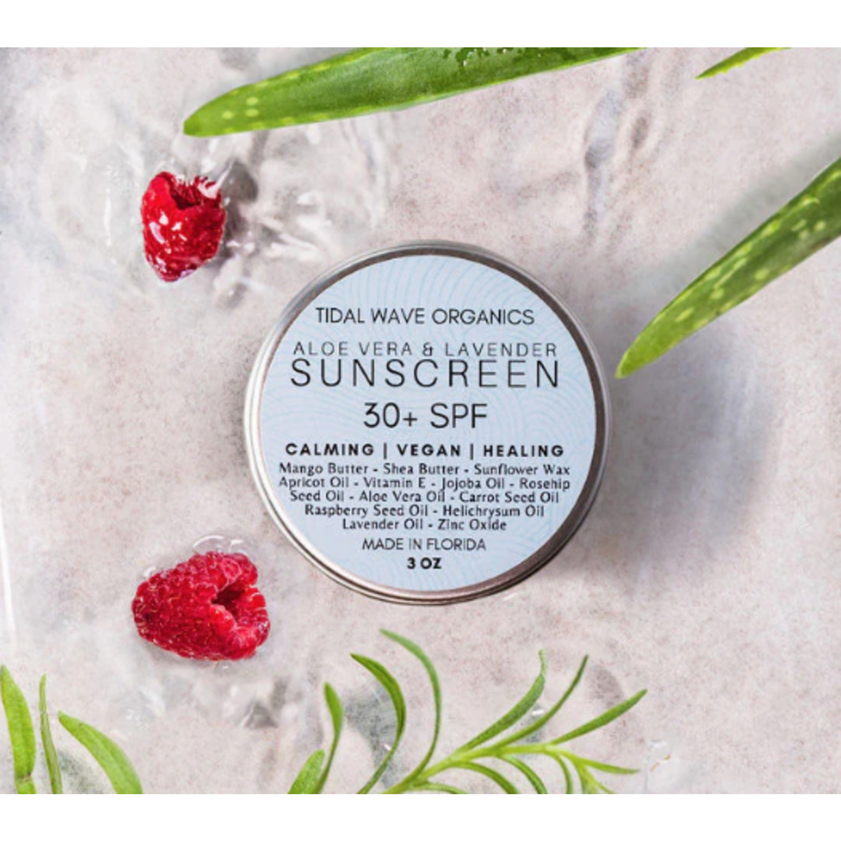 Tidal Wave Organics Vegan Aloe & Lavender Sunscreen