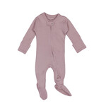 L'oved Baby Organic Zipper Footie- Lavender