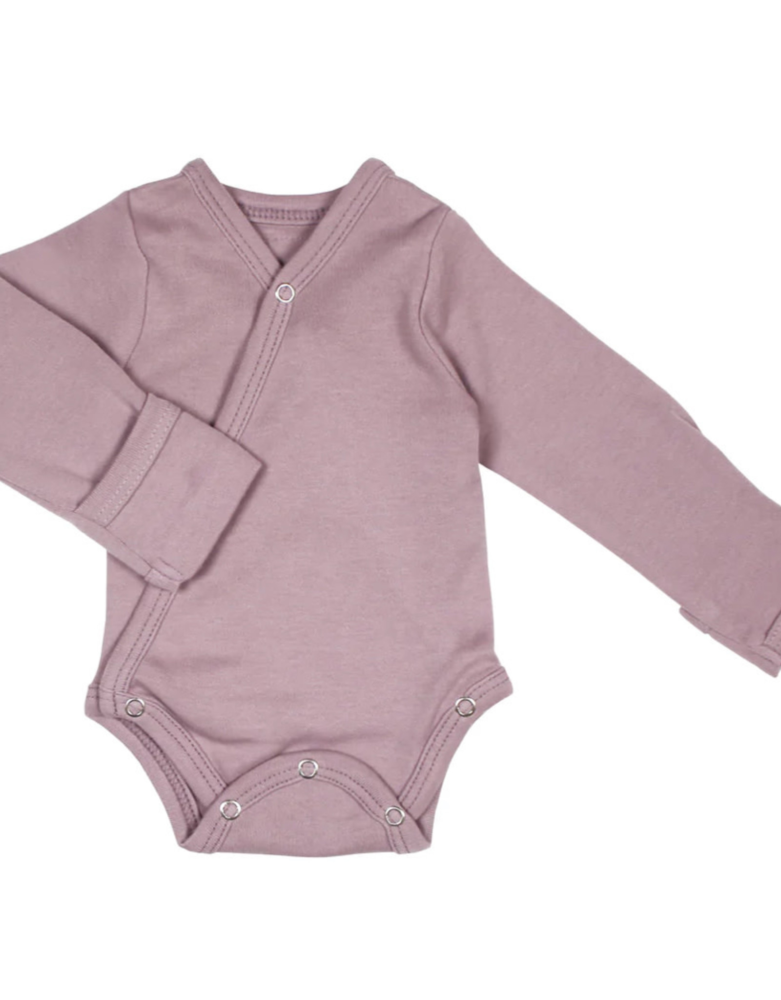 L'oved Baby Long Sleeve Kimono Bodysuit - Lavender