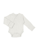 L'oved Baby Long Sleeve Kimono Bodysuit - Stone
