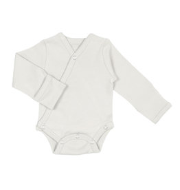 L'oved Baby Long Sleeve Kimono Bodysuit - Stone