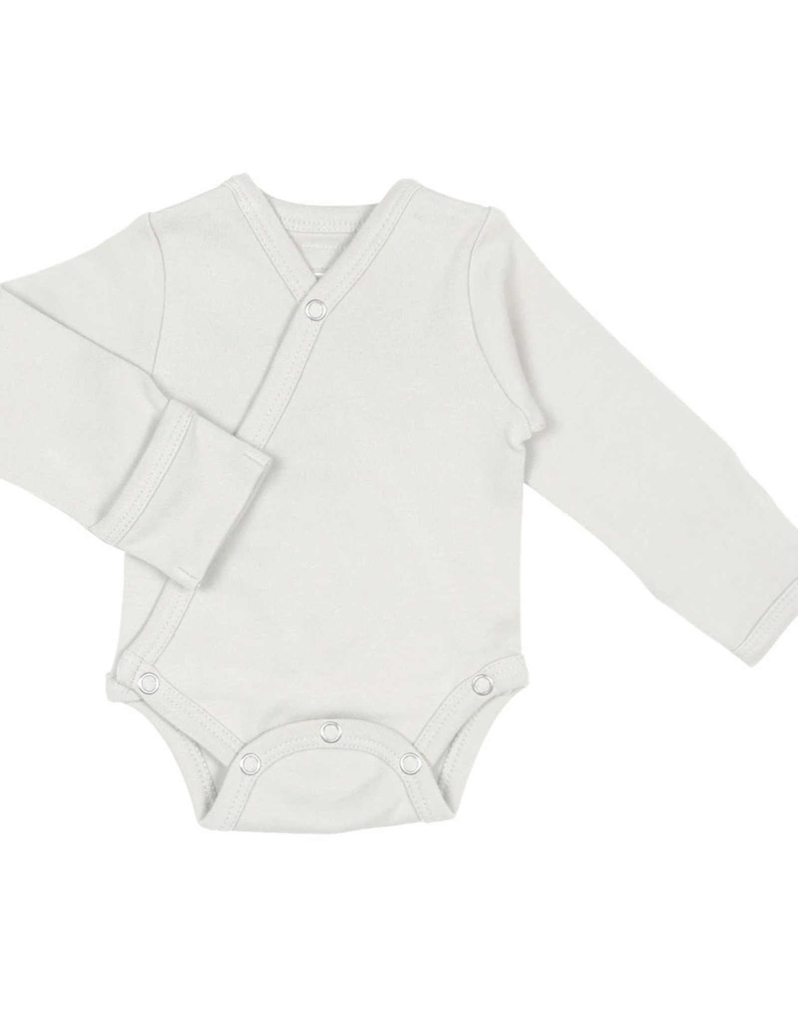 L'oved Baby Long Sleeve Kimono Bodysuit - Stone