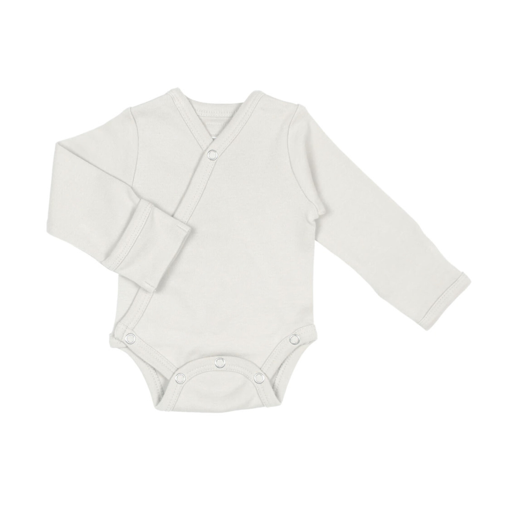 L'oved Baby Long Sleeve Kimono Bodysuit - Stone