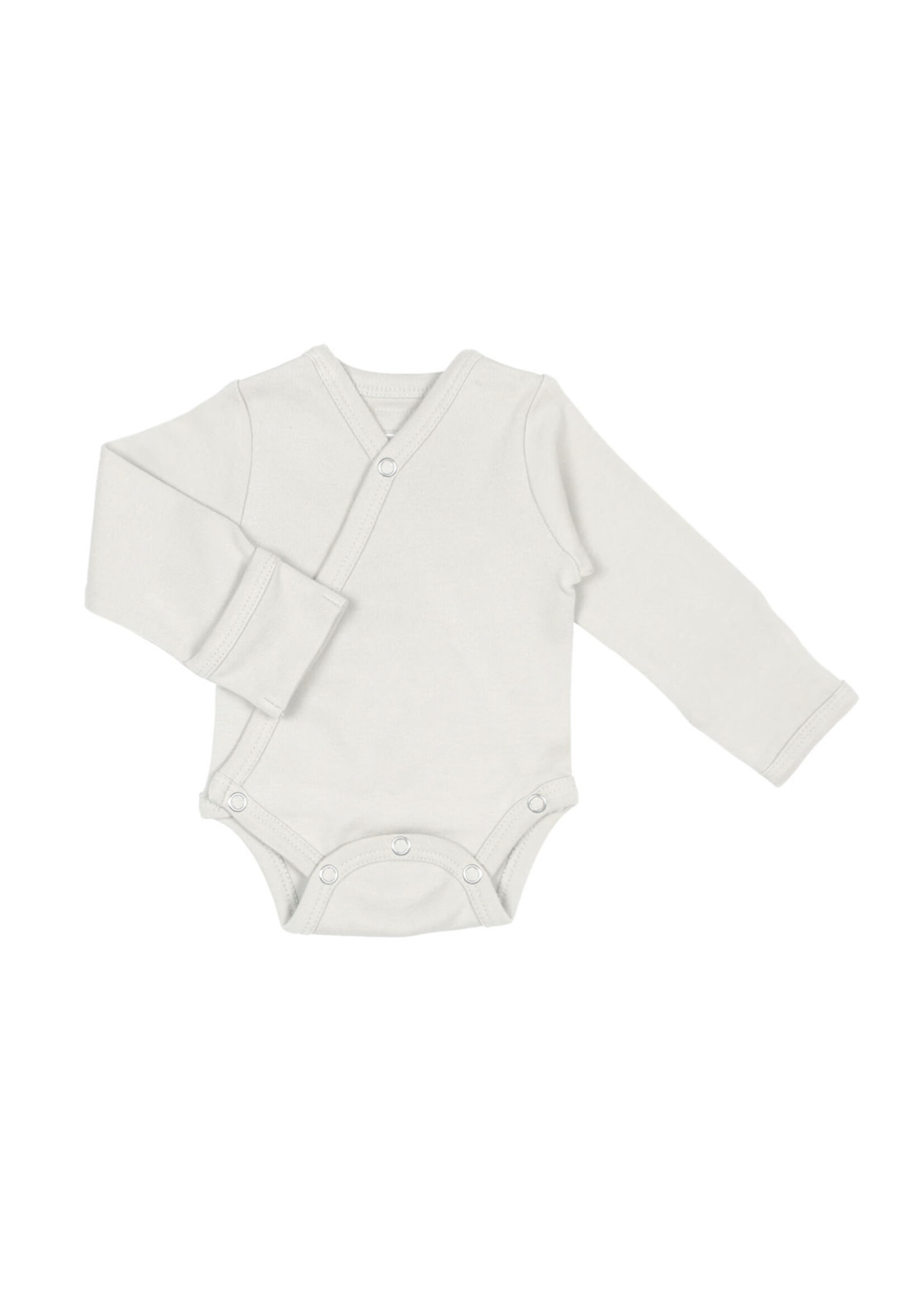L'oved Baby Long Sleeve Kimono Bodysuit - Stone