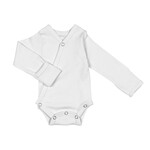 L'oved Baby Long Sleeve Kimono Bodysuit -White