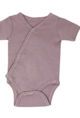 L'oved Baby Short Sleeve Kimono Bodysuit - Lavender