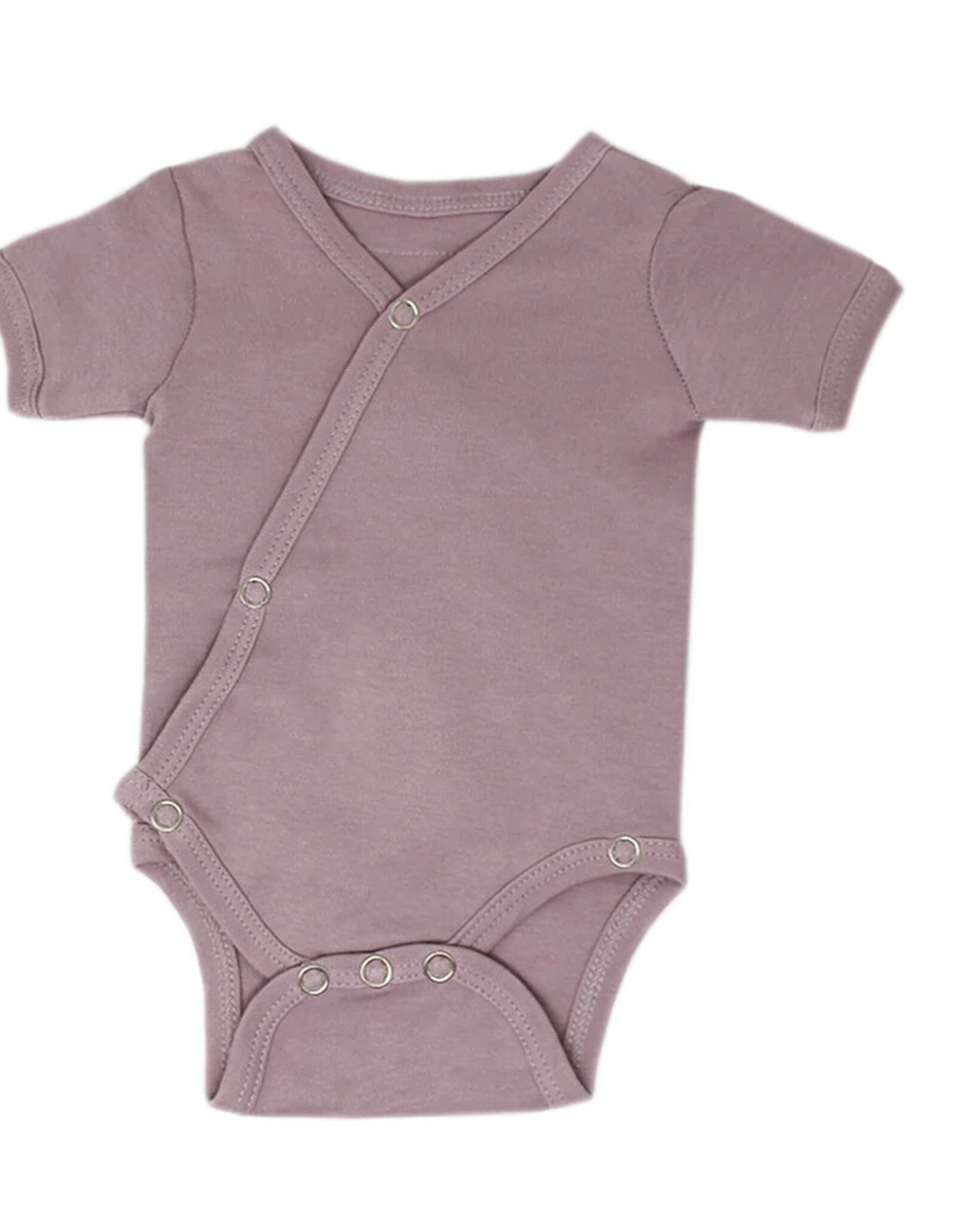 L'oved Baby Short Sleeve Kimono Bodysuit - Lavender