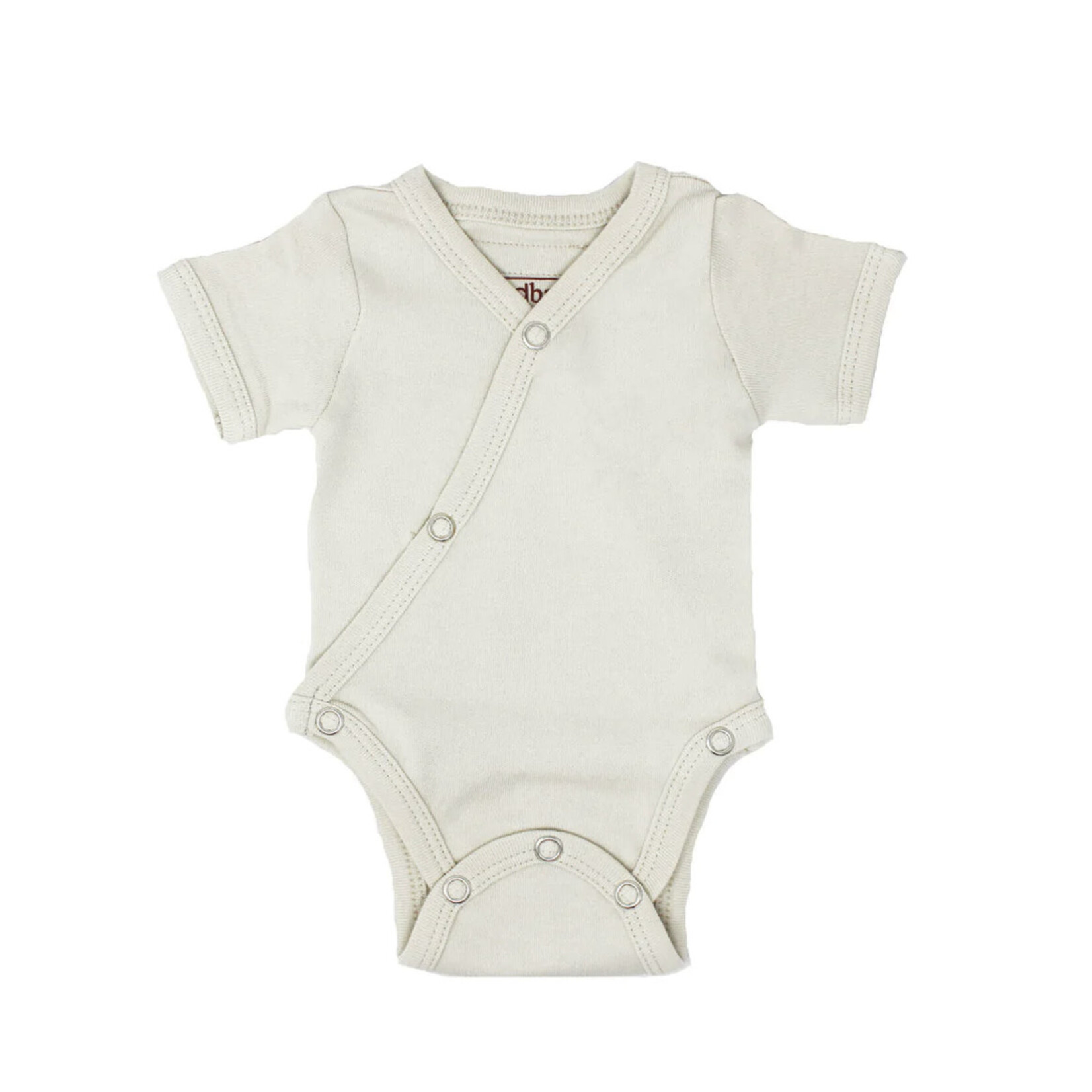 L'oved Baby Short Sleeve Kimono Bodysuit - Stone